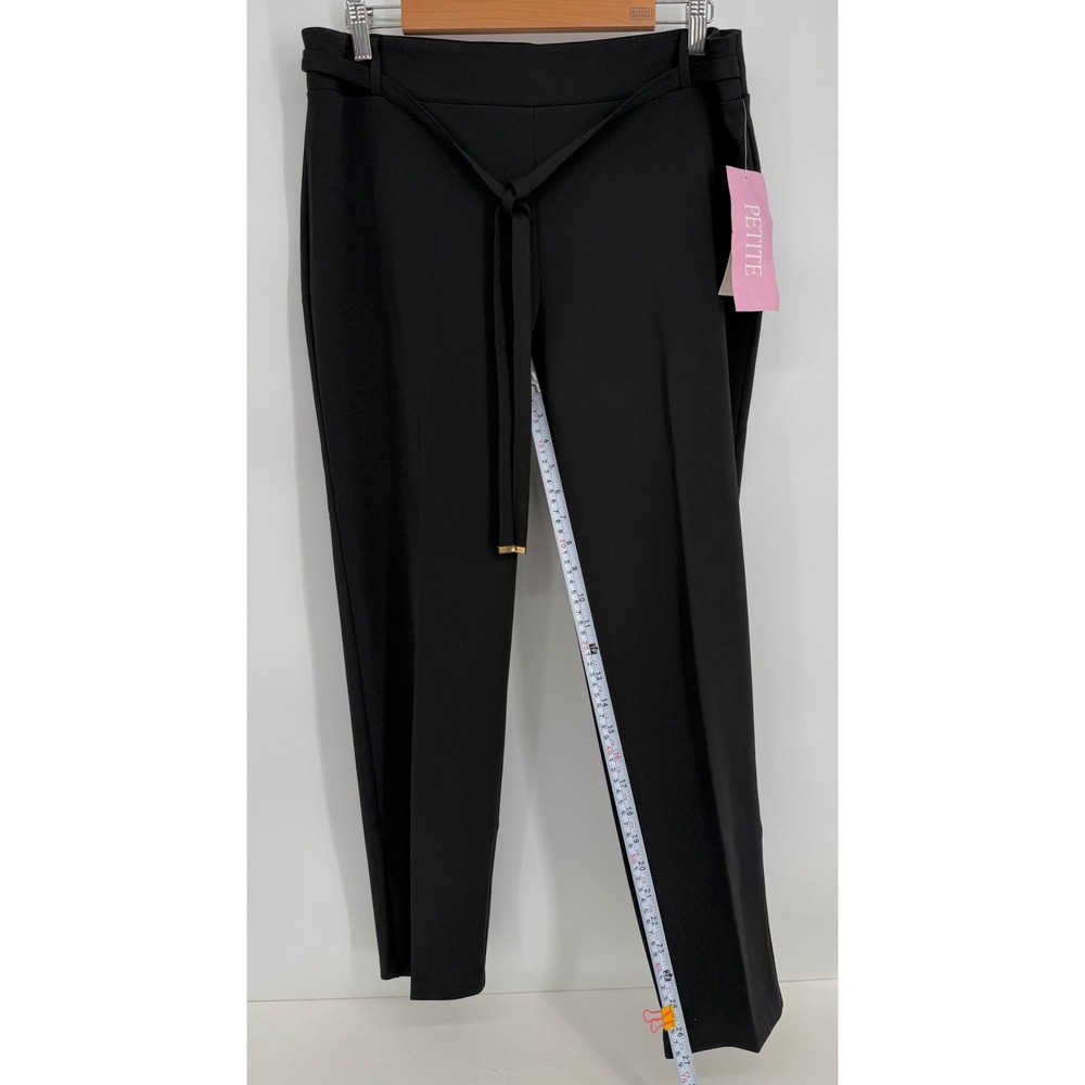 New York Clothing Company Black Tapered Belted Trousers Pants Womens Sz 14P NWT - Picture 4 of 12